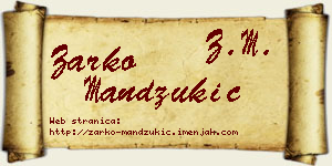 Žarko Mandžukić vizit kartica